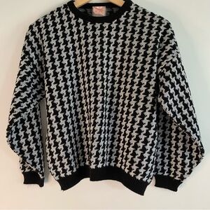 Vintage Sears Houndstooth Sweater Size x-Small